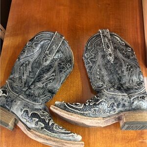 Women's Black Western Ankle Boots